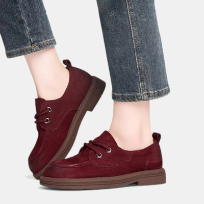 Полуботинки женские натуральная кожа бордовые D005-4 Полуботинки женские натуральная кожа бордовые D005-4