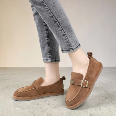 Полуботинки женские натуральная кожа коричневые YD285-3