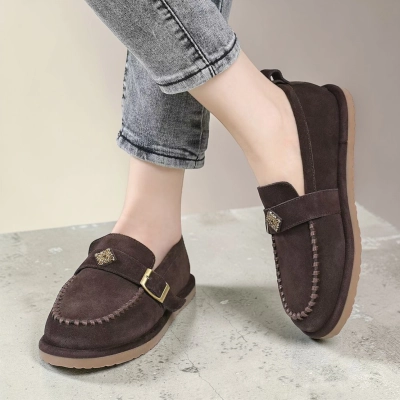 Полуботинки женские натуральная кожа шоколадные YD285-1