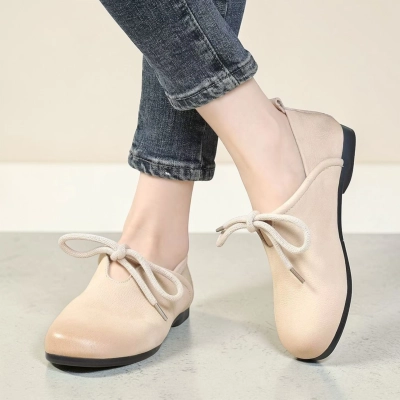 Туфли женские натуральная кожа бежевые MD389-1