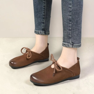 Туфли женские натуральная кожа коричневые MD389-2