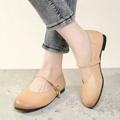 Туфли женские натуральная кожа горчичные MD378-2