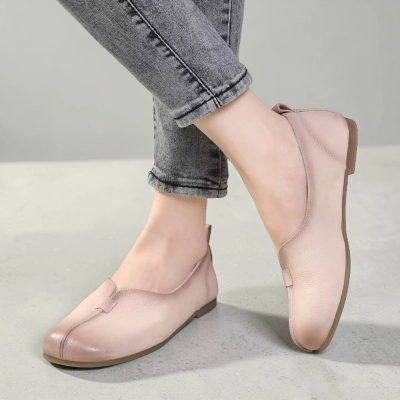 Туфли женские натуральная кожа бежевые MD366-3