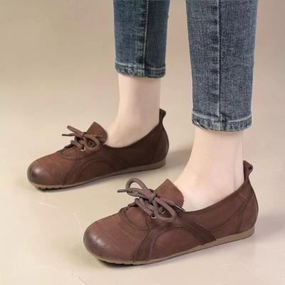 Туфли женские натуральная кожа шоколадные YD351-1