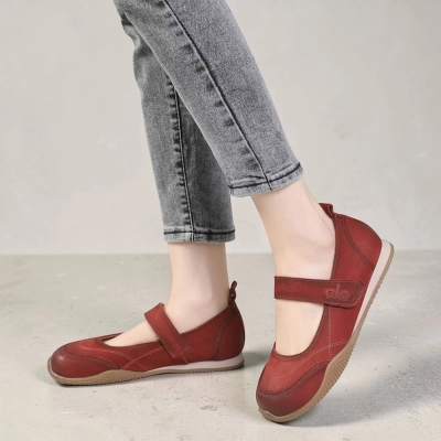 Туфли женские натуральная кожа бордовые YD350-3