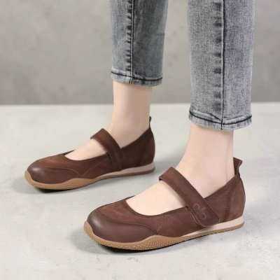 Туфли женские натуральная кожа шоколадные YD350-1