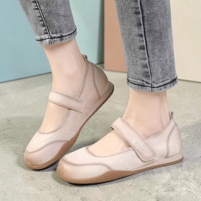 Туфли женские натуральная кожа бежевые YD350-2