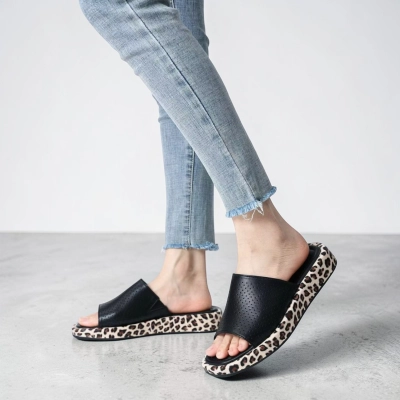 Мюли женские натуральная кожа черные BL534-3