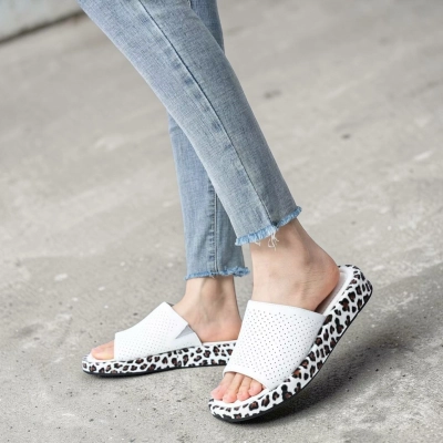 Мюли женские на лето натуральная кожа белые BL534-1