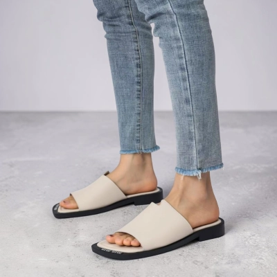 Мюли женские на лето натуральная кожа бежевые BL640-2