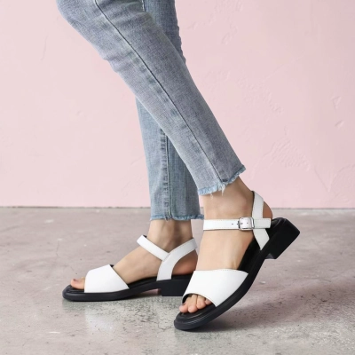 Босоножки женские на лето натуральная кожа белые YL283-1