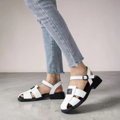 Босоножки женские на лето натуральная кожа белые YL281-1