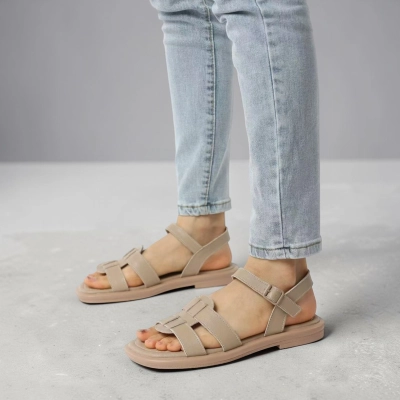 Босоножки женские на лето натуральная кожа бежевые BL643-9