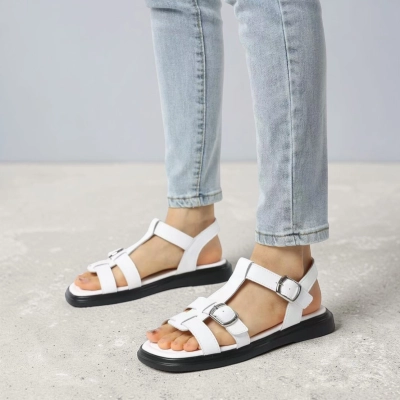 Босоножки женские на лето натуральная кожа белые BL636-1