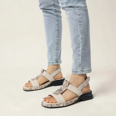 Босоножки женские на лето натуральная кожа бежевые BL638-9