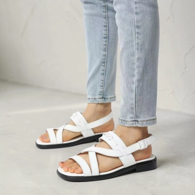 Босоножки женские на лето натуральная кожа белые BL644-1