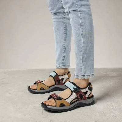 Сандалии женские на лето натуральная кожа коричневые B419-13