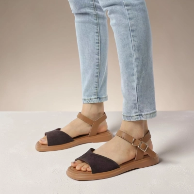 Босоножки женские на лето натуральная кожа коричневые BL634-15