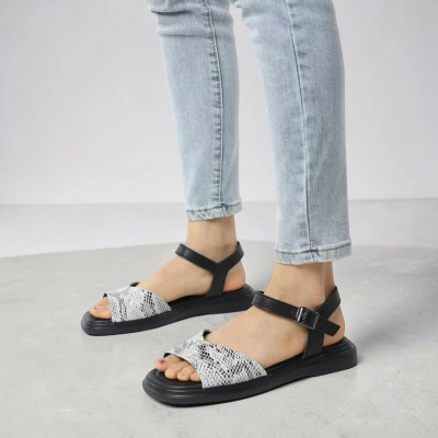 Босоножки женские на лето натуральная кожа рептилия BL634-13