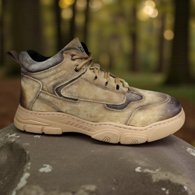 Ботинки мужские зимние UFOQQ натуральный нубук бежевые 9988 Ботинки мужские зимние UFOQQ натуральный нубук бежевые 9988