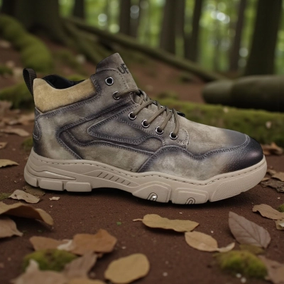 Ботинки мужские зимние UFOQQ натуральный нубук хаки 9983 Ботинки мужские зимние UFOQQ натуральный нубук хаки 9983