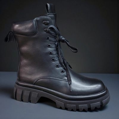 Ботинки женские зимние натуральная кожа черные 10253 Ботинки женские зимние натуральная кожа черные 10253