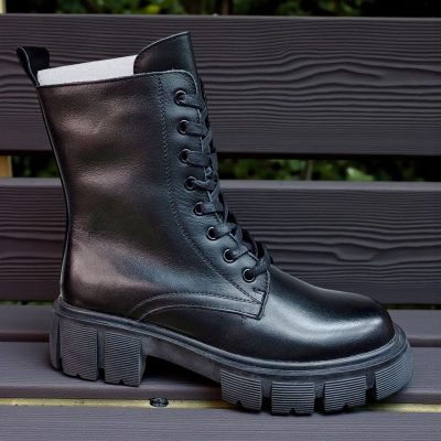 Ботинки женские зимние натуральная кожа черные 10239