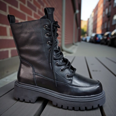 Ботинки женские зимние натуральная кожа черные 10231 Ботинки женские зимние натуральная кожа черные 10231