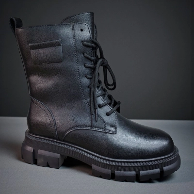 Ботинки женские зимние натуральная кожа черные 10257 Ботинки женские зимние натуральная кожа черные 10257