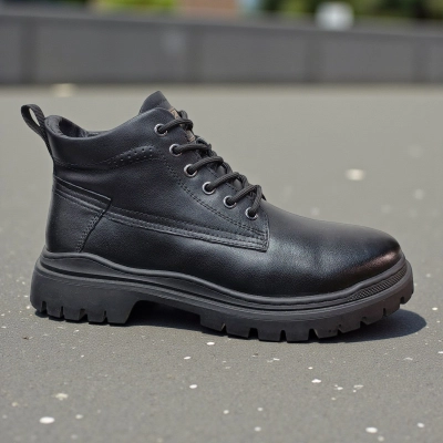 Ботинки мужские демисезон натуральная кожа черные 10349 Ботинки мужские демисезон натуральная кожа черные 10349