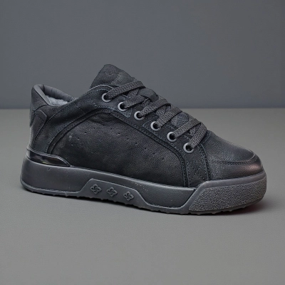 Кроссовки мужские зимние натуральный нубук черные 10262 Кроссовки мужские зимние натуральный нубук черные 10262