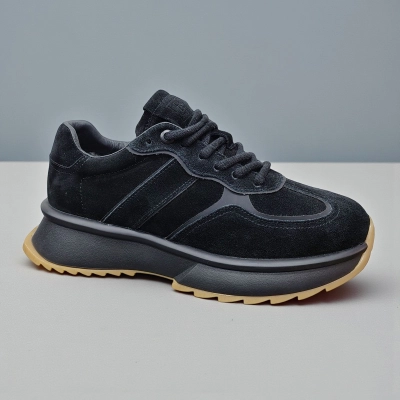 Кроссовки мужские зимние натуральная замша черные 10271 Кроссовки мужские зимние натуральная замша черные 10271