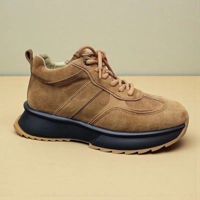 Кроссовки мужские зимние натуральная замша бежевые 10274 Кроссовки мужские зимние натуральная замша бежевые 10274