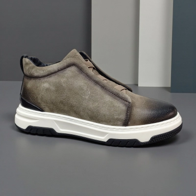 Ботинки мужские зимние натуральный нубук капучино 10288 Ботинки мужские зимние натуральный нубук капучино 10288