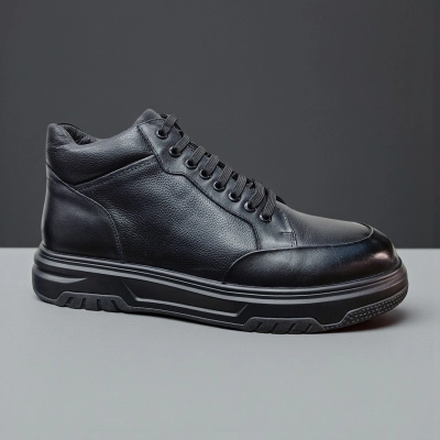 Ботинки мужские зимние натуральная кожа черные 10298 Ботинки мужские зимние натуральная кожа черные 10298