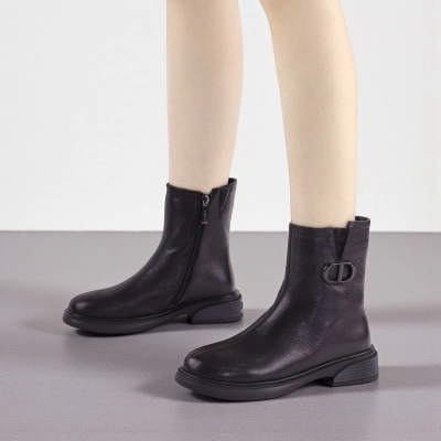 Женские зимние полусапоги W259-1 натуральная кожа черные Женские зимние полусапоги W259-1 натуральная кожа черные