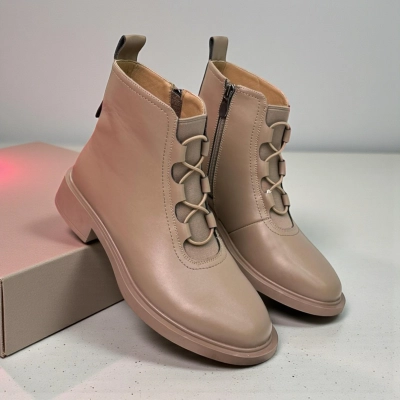 Ботинки женские демисезонные натуральная замша капучино X1206-7