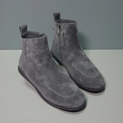 Ботинки женские демисезонные натуральная замша серые X1201-6A