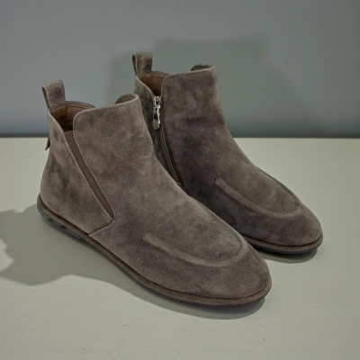 Ботинки женские демисезонные натуральная замша хаки X1200-10A