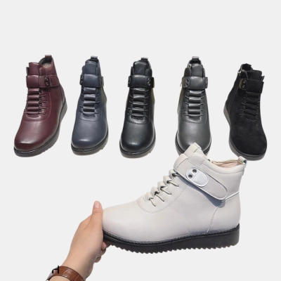 Ботинки женские зимние батал MOMOTARI искусственная кожа BK828 Ботинки женские зимние батал MOMOTARI искусственная кожа BK828