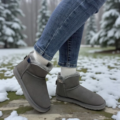 Угги женские PINDIAN на зиму натуральная замша серые 10750 Угги женские PINDIAN на зиму натуральная замша серые 10750