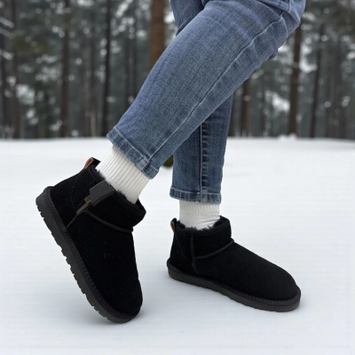 Угги женские PINDIAN на зиму натуральная замша черные 10751 Угги женские PINDIAN на зиму натуральная замша черные 10751