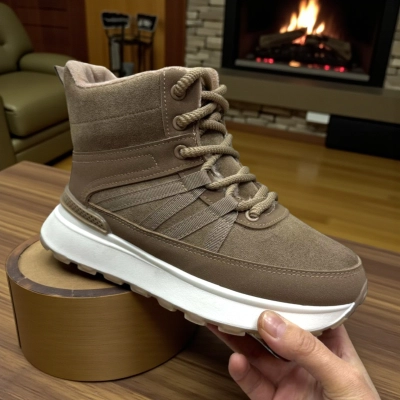 Кроссовки женские зимние PINDIAN искусственная кожа коричневые 10760 Кроссовки женские зимние PINDIAN искусственная кожа коричневые 10760