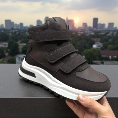 Кроссовки женские зимние PINDIAN искусственная кожа шоколадные 10762 Кроссовки женские зимние PINDIAN искусственная кожа шоколадные 10762