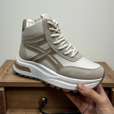 Кроссовки женские зимние PINDIAN искусственная кожа капучино 10769 Кроссовки женские зимние PINDIAN искусственная кожа капучино 10769