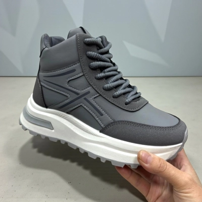 Кроссовки женские зимние PINDIAN искусственная кожа серые 10771 Кроссовки женские зимние PINDIAN искусственная кожа серые 10771