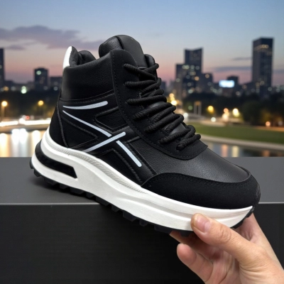 Кроссовки женские зимние PINDIAN искусственная кожа черные 10772 Кроссовки женские зимние PINDIAN искусственная кожа черные 10772