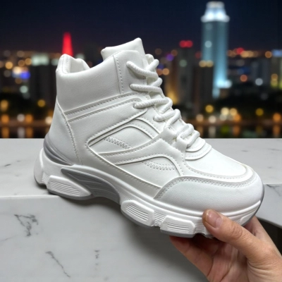 Кроссовки женские зимние PINDIAN искусственная кожа белые 10776 Кроссовки женские зимние PINDIAN искусственная кожа белые 10776