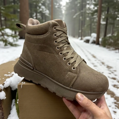 Кроссовки женские зимние PINDIAN искусственная замша коричневые 10780 Кроссовки женские зимние PINDIAN искусственная замша коричневые 10780