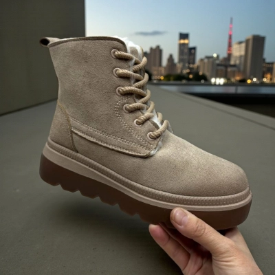 Ботинки женские PINDIAN на зиму искусственная замша бежевые 10788 Ботинки женские PINDIAN на зиму искусственная замша бежевые 10788